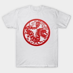 Chinese Zodiac Dragon in Red T-Shirt